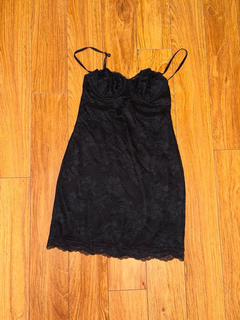 Black lace corset top